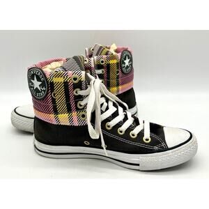 Converse Chuck Taylor All Star Women's 7.5 Layer Up Plaid Hi Top 517442 GUC